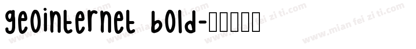 GeoInternet Bold字体转换